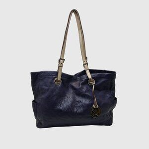 Michael Kors Large Purple Pebbled Leather Tote Bag